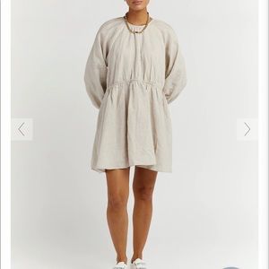 DISSH Wilder Natural Linen Mini Dress
